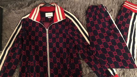 gucci tracksuit fake vs real|gucci tracksuit vs counterfeit.